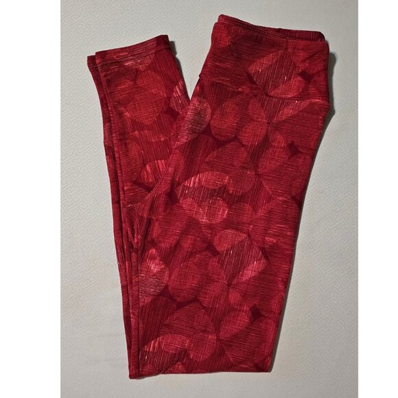 LuLaroe Red Valentine Heart Leggings OS - Picture 1 of 3